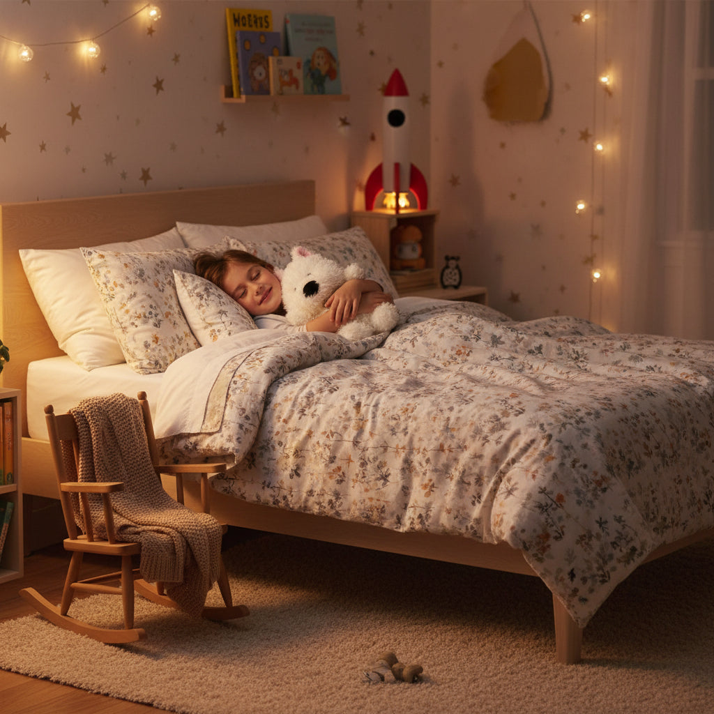 Нарру child sleeping with friend